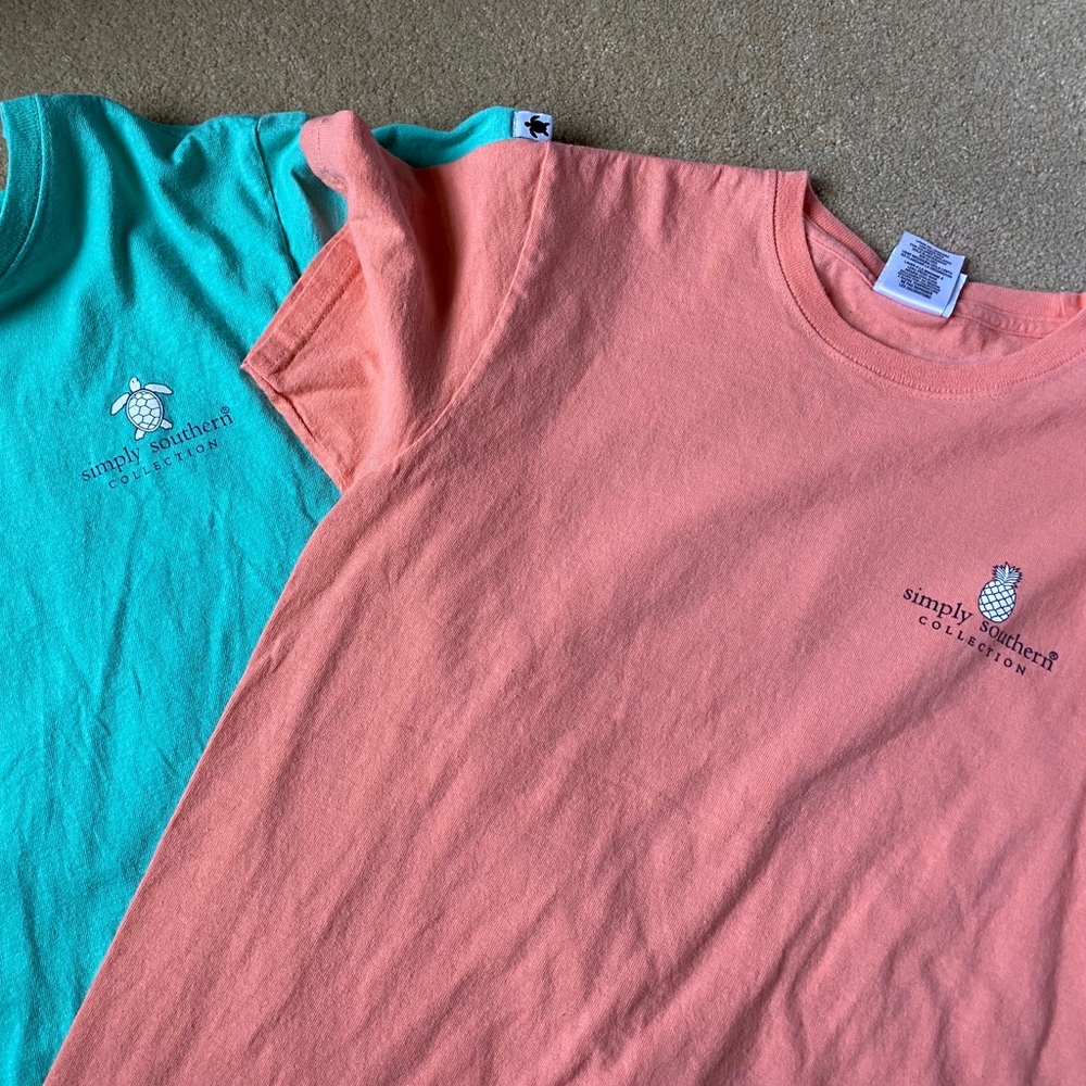 Simply Southern shirt bundle orange and teal